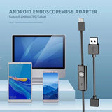 USB Endoscope Type C Borescope for OTG Android Smartphone PC Cars Camera 5.5 mm Inspection Snake Camera micro 3in1 1M 2M APP Cam