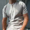 Summer new men's casual short-sleeved Polo shirt office sports stand collar T-shirt men's breathable Polo shirt men's clothing