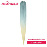 Miss Rola Synthetic Wholesale Bulk 6 Pieces 30Inch 28Inch 26Inch Pre Stretched Jumbo Braiding Hair Kanekalon EZ Twist Braid Hair