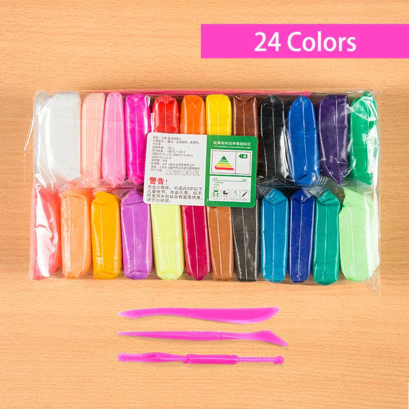 Air Dry Plasticine Modeling Clay Educational 5D Toy For Children Gift Play Dough Colorful Light Clay Safe Toy Gift for Kids