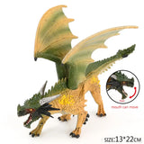 Simulation dragon figurines model Savage Flying Magic Dragon Dinosaur Cerberus Flaming Eagle Action Figure Kids Collection Toys