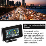 3-in-1 Car LCD Meter Digital Oil Pressure Voltage Water Temperature Gauge Universal Instrument 9-36V for Car Truck SUV RV