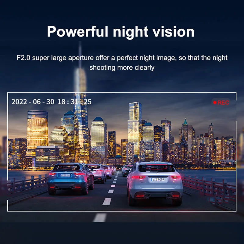 3 Channel WiFi Dash Cam for Cars Camera 1080P Video Recorder Rear View Camera for Vehicle Car DVR Car Accessory Free Mirror