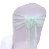 (Pack of 50) /lot Wedding Chair Decoration Organza Chair Sashes Knot Bands Chair Bows For for Wedding Party Banquet Event Chair Decors