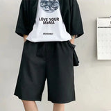 Summer Men's Sets Half Sleeve Blazer Suits Solid Short Sleeve Button Shirt + Shorts Korean Handsome Loose 2 Piece Set Outfits