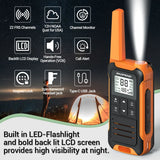 (Pack of 2) Baofeng F22 Walkie Talkie Portable Mini Communication Radio Profesional PMR446 /FRS Talkie Walkies Transceiver Radio