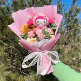 Kawaii Hello Kitty Cat Plush Dolls Rose Soap Flowers Bouquet Christmas Valentine's Day Birthday Graduation Gifts