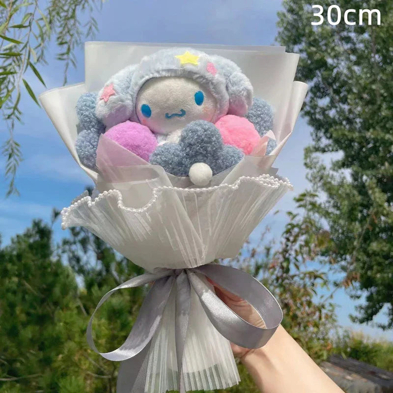 Kawaii Hello Kitty Cat Plush Dolls Rose Soap Flowers Bouquet Christmas Valentine's Day Birthday Graduation Gifts
