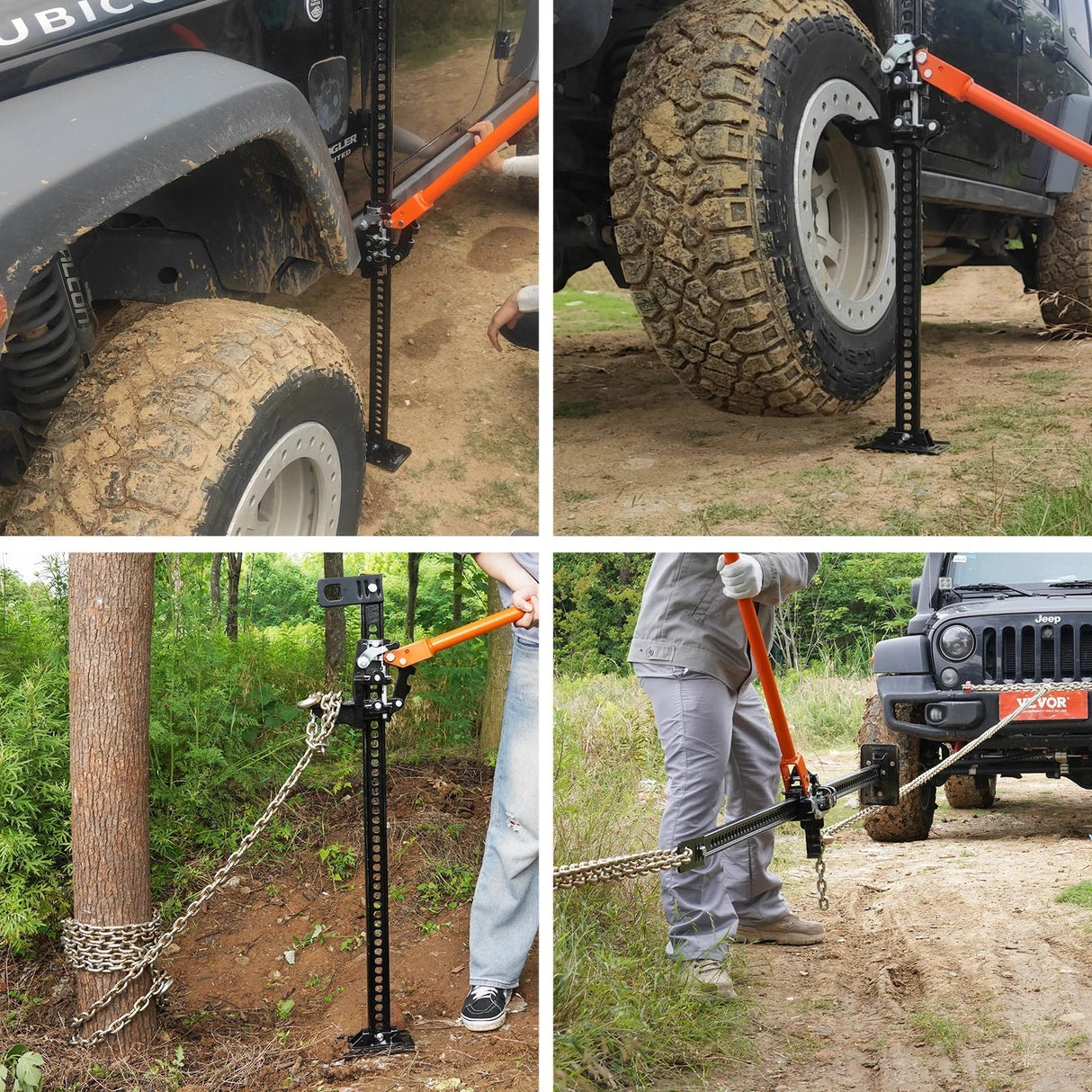 VEVOR High Lift Farm Jack 48"/60" Utility Farm Jack 7000 lbs Capacity Road Utility Jack Heavy-Duty Farm Jack for Tractor Truck