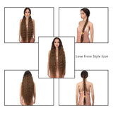 41in/104cm Lace Front Super Long Wavy Wig Middle Part Lace 130% Density Synthetic Wigs