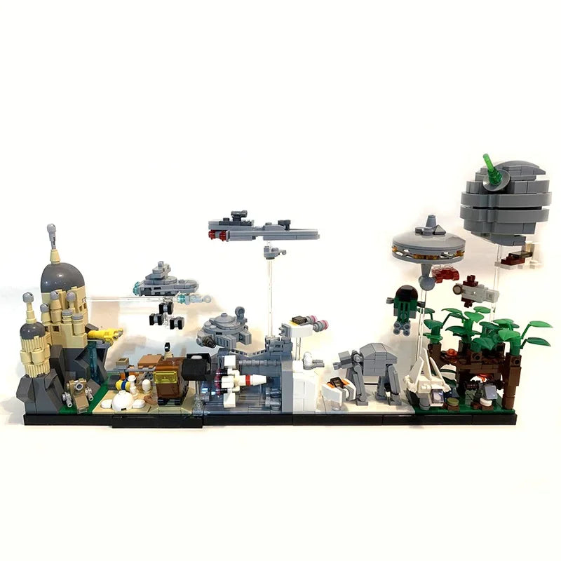 BuildMOC City Skyline Saint Petersburg Rome Washington Rotterdam Architecture Street View House Building Blocks Kids Toys Gift