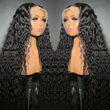 13x6 Glueless HD Transparent Deep Wave Human Hair Lace Frontal Wig 13x4 Curly Lace Front Human Hair Wigs For Black Women