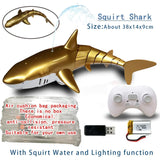Water Swimming Pools Tub Robots Remote Control Sharks Baby Bath Toys for Boys Children Kids Electric Rc Animals Bionic Fish Ship