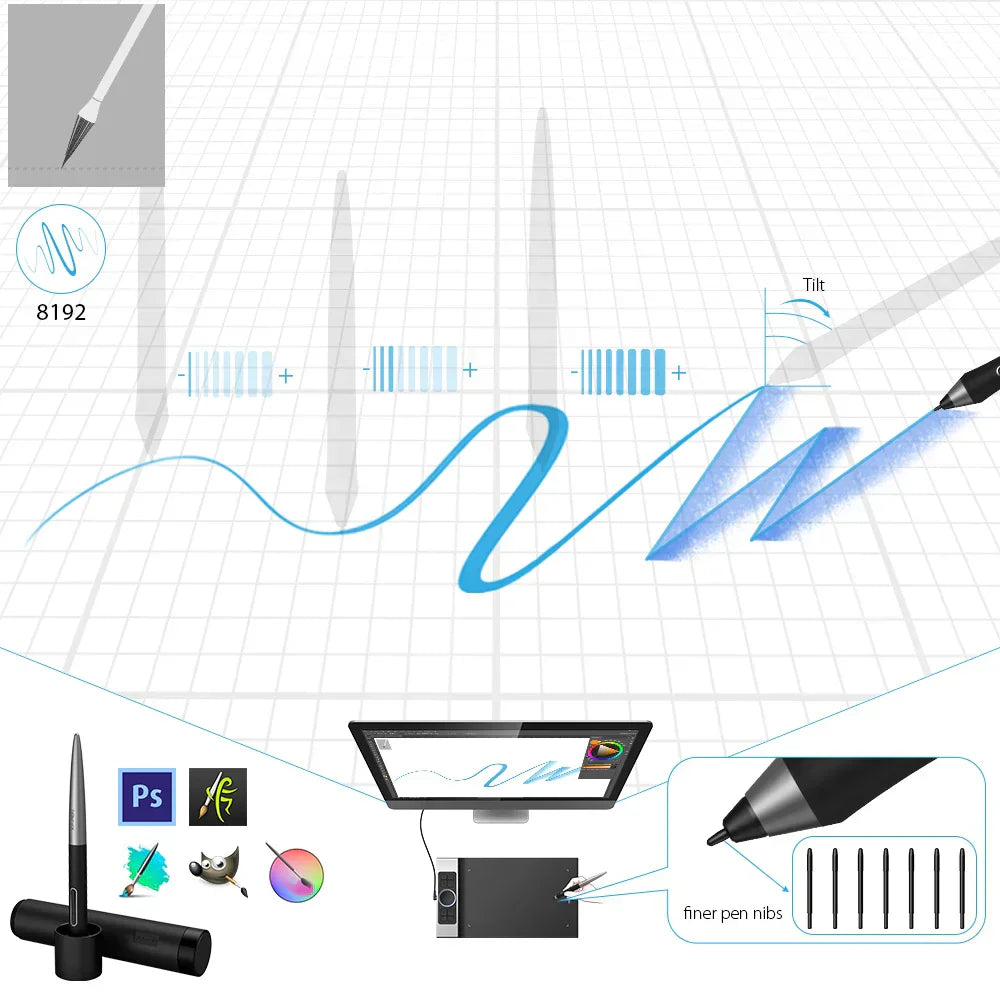 XPPen Deco Pro S M Drawing Tablet Graphics Tablet Animation Drawing Board With 60 Tilt 8192 Pressure For Art Online Education