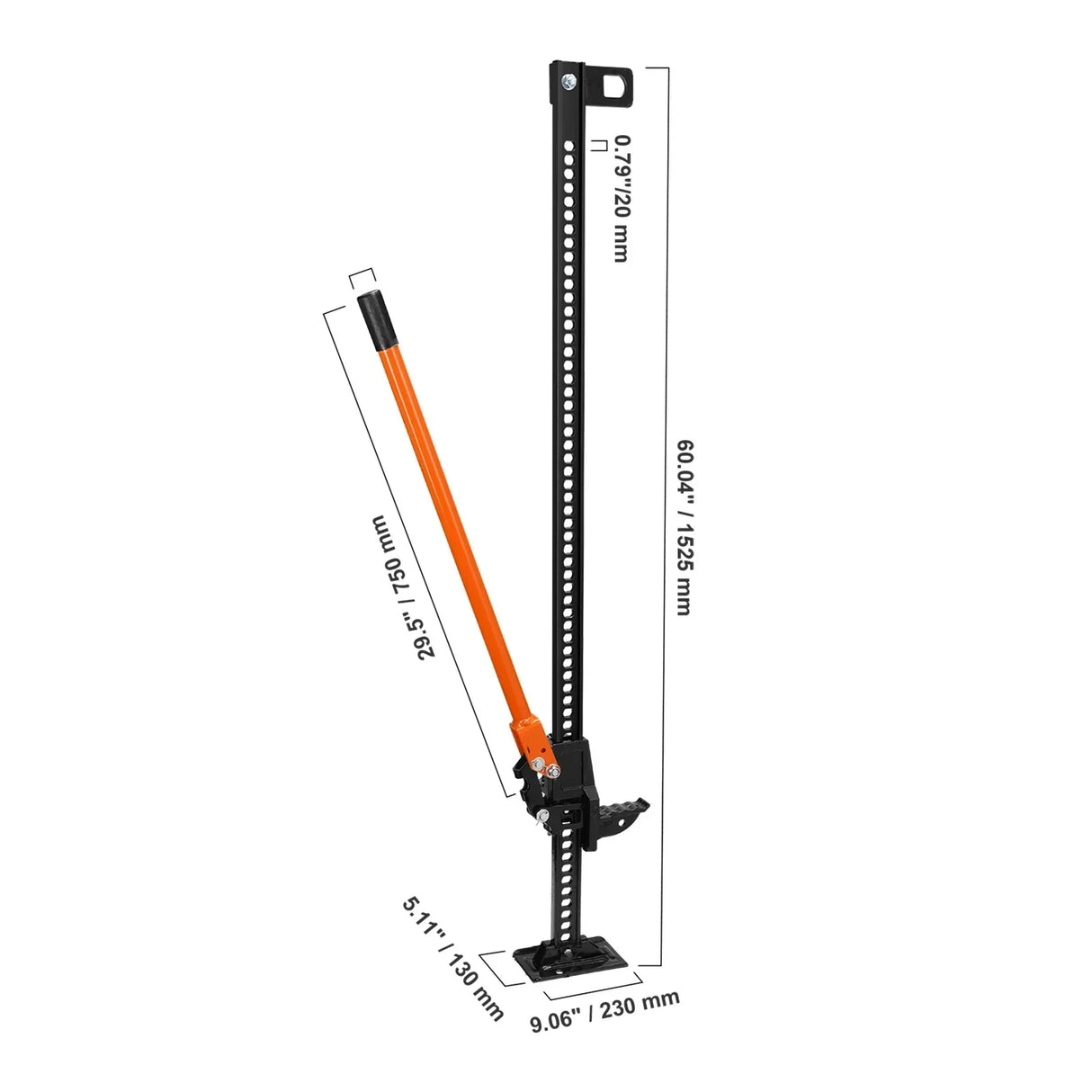 VEVOR High Lift Farm Jack 48"/60" Utility Farm Jack 7000 lbs Capacity Road Utility Jack Heavy-Duty Farm Jack for Tractor Truck