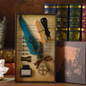 Retro Feather Fountain Pen Vintage Calligraphy Writing Ink Pen Sets Creative Stationery Quill Pens School Office Supplies