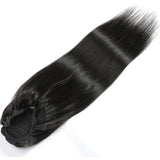 Straight Ponytail Extensions Human Hair Newmi Natural Black Drawstring Ponytail Human Hair Extension for Women 100-130g/pc
