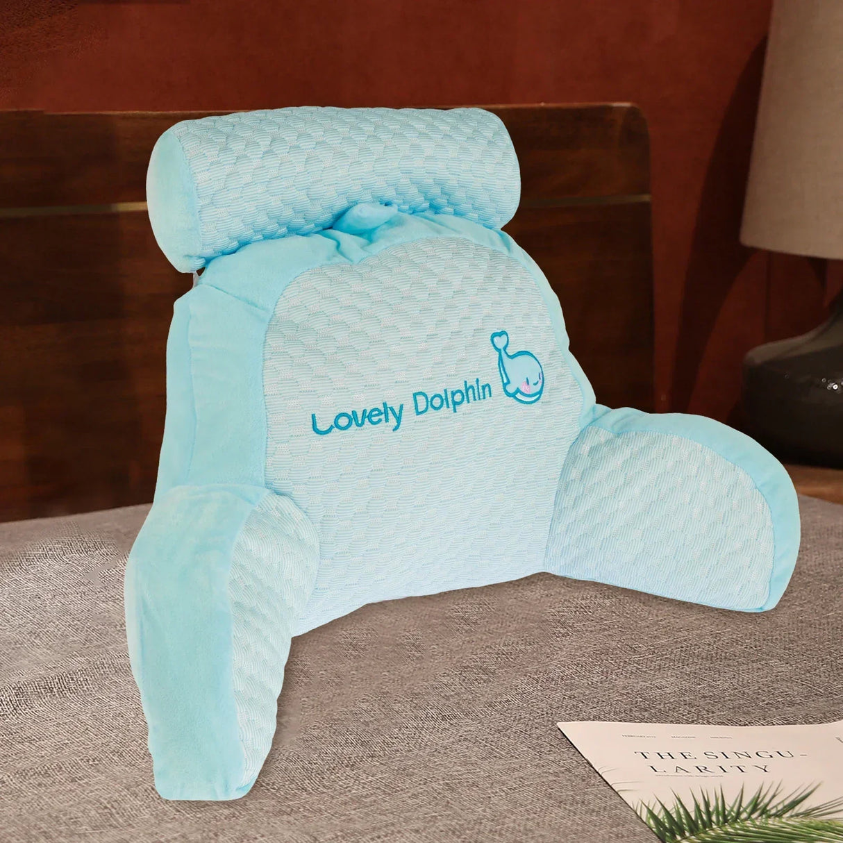 All Season Reading Pillow Comfortable Soft Detachable Lumbar Support Cushions Office Sofa for Chair Bed Backrest with Headrest