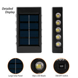 (Pack of 16) Solar Wall Light Warm Light Up and Down Auto Working 10LED Texture Black Shell House/garden/porch Lighting Light