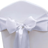 (Pack of 50) Wholesale 10/ Satin Chair Bow Sashes Wedding Chair Knot Ribbon Ties For Party Event Hotel Banquet Supplies Home Decorations