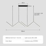 Modern LED Pendant Light Nodic Gold Hanging Chandelier For Tubular Restaurant Kitchen Office Coffee Indoor Decorative Lamps