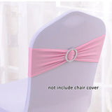 (Pack of 50) /lot Stretch Lycra Spandex Chair Covers Bands With Buckle Slider For Wedding Decorations Wholesale Chair Sashes Bow