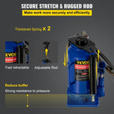 VEVOR 20 Ton 4Ft Air Hydraulic Bottle Car Jack Tool for Lifting Farm Vehicles Heavy-Duty Machinery Industrial Equipment Repair