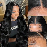 360 Body Wave Lace Front Human Hair Wig 13x6 Hd Lace Frontal Wig 40 inch Transparent 4x4 Glueless Preplucked Brazilian Hair Wigs