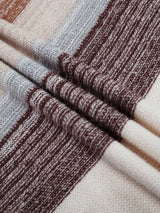 2023 New Plus Size Casual Sweater, Women's Colorblock Long Sleeve Round Neck High Stretch Jumper