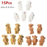 (Pack of 15) /10/ Kawaii Small Bears Plush Soft Toys Pearl Velvet Dolls Gifts Mini Teddy Bear for Key Ring Girl Gift Women Favorite
