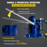 VEVOR 20 Ton 4Ft Air Hydraulic Bottle Car Jack Tool for Lifting Farm Vehicles Heavy-Duty Machinery Industrial Equipment Repair