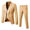 Men’S Suit Slim 3 Piece Suit Business Wedding Party Vest & Pants Coat Casual Solid Blazers Coat Jacket Luxury
