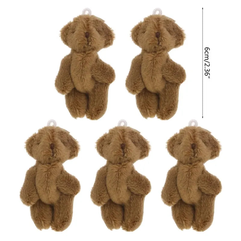 (Pack of 15) /10/ Kawaii Small Bears Plush Soft Toys Pearl Velvet Dolls Gifts Mini Teddy Bear for Key Ring Girl Gift Women Favorite