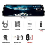 Mirror Camera for Car Touch Screen Video Recorder Rearview mirror Dash Cam Front and Rear Camera Mirror DVR Black Box