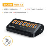 IDsonix USB Splitter USB 3.2 Hub 10Gbps Type C Adapter Multi Ports USB 3.0 Docking Station Hub for Surface Macbook Laptop PC Hub