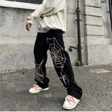 Streetwear Y2k Pants Anime Sweatpants Male Wide Leg Oversize Pants Men Techwear Baggy Straight Trousers 2023 New