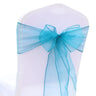 (Pack of 50) /lot Wedding Chair Decoration Organza Chair Sashes Knot Bands Chair Bows For for Wedding Party Banquet Event Chair Decors