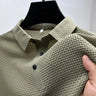 '-VIP Link2 , Upto 5XL Summer New Men's Lop-up Hollow Short-sleeved Polo Shirt Ice Silk
