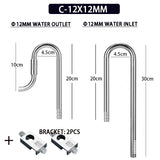 Aquarium 12/16mm stainless steel lily tube, inlet and outlet water circulation filter accessory equipment with surface separator