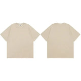 Summer 2024 Men Plain T-Shirt Streetwear 100 Cotton T Shirt Solid Color Harajuku Casual Tshirt Loose Short Sleeve Tops Tee Black