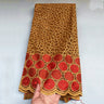 5 Yard French Nigerian Organza With Gold Thread Net Lace African Tulle Mesh Fabric High Quality For Wedding Party Skirt Material