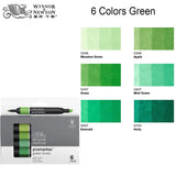 WINSOR&NEWTON 6/12 Colors ProMarkers Alcohol base ink Twin tips Professional Art Marker Pen Drawing Supplies