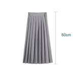 Japanese Student Girls Skirt School Uniform Solid Color Suit Pleated Skirt Short/Middle/Long High School Elastic Waist Dress