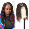 Kalyss- 14" Short Knotless Box Braided Wigs for Women Butterfly Bob Full Double Lace Braid Wigs with Baby Hair Front Cornrow
