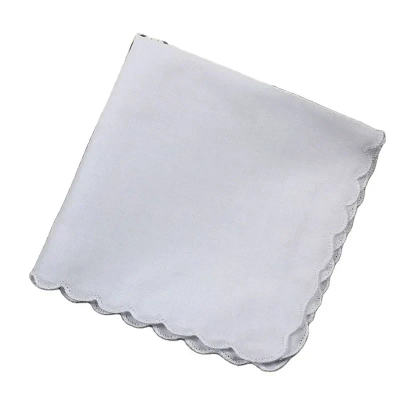 (Pack of 5) /lot Solid lace cotton Lady Handkerchiefs Women girl Handkerchief Children saliva Towel For Birthday Party Christmas gift