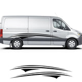 (Pack of 2) Van Door Side Stickers Graphics Stripes Kit Cover Auto Body Decor Camper Car Horsebox Caravan RV Vinyl Decals Accessories
