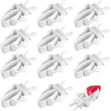 (Pack of 12) Birds Food Holder Pet Parrot Feeding Fruit Vegtable Clip Cuttlefish Bone Feeder Device Pin Clamp Bird Cage Accessories