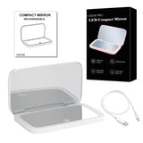 Mini Compact Led Makeup Mirror With Light 5X Magnifying Small Pocket Portable Travel Pink Black Foldable Cosmetic Vanity Mirrors