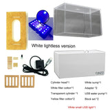 Portable Mini Betta Fish Tank Aquarium Desktop Decorations Marine Aquaponic Fishes Bowl With Water Fliter USB Air Pump LED Light
