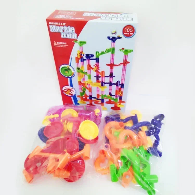 (Pack of 232) 45- Marble Run Race Building Blocks Track Ball Slide Toys DIY Creativity Constructor Early Educational Toys Children Gift